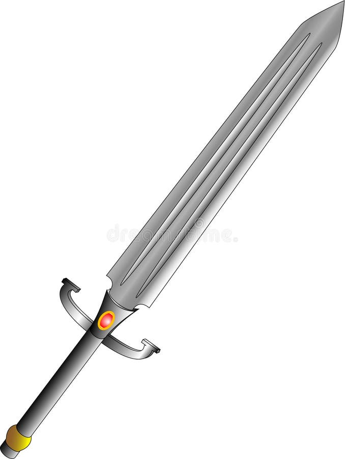 Sword of war isolated on white illustration. Sword of war isolated on white illustration