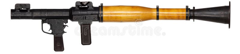 πύραυλος εκτοξευτής χειροβομβίδων rpg 7 απομονωμένος σε λευκό. εκτοξευτής χειροβομβίδων με πυραυλοπροωθητική μηχανή rpg 7 απομονωμένο σε λευκό φόντο