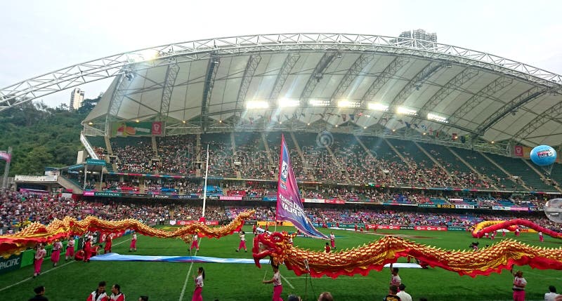 Ράγκμπι Sevens 2018 Χονγκ Κονγκ στοκ φωτογραφίες Ράγκμπι Sevens 2018 Χονγκ Κονγκ στοκ φωτογραφίες