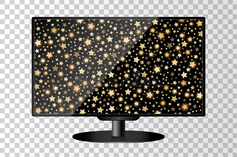 Ρεαλιστικό σύγχρονο όργανο ελέγχου TV που απομονώνεται Χρυσό αφηρημένο λάμποντας μειωμένο υπόβαθρο αστεριών διανυσματική απεικόνιση Ρεαλιστικό σύγχρονο όργανο ελέγχου TV που απομονώνεται Χρυσό αφηρημένο λάμποντας μειωμένο υπόβαθρο αστεριών διανυσματική απεικόνιση