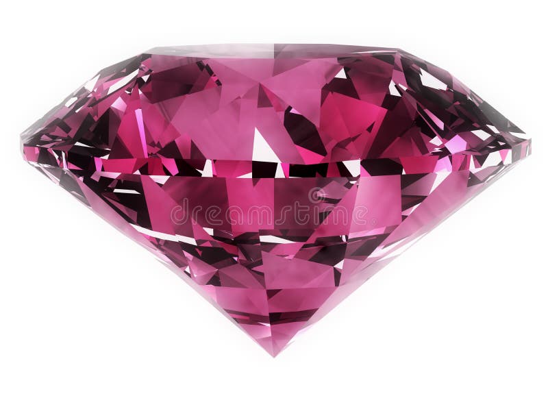 Pink diamond isolated over a white background. Clipping path included. Pink diamond isolated over a white background. Clipping path included.
