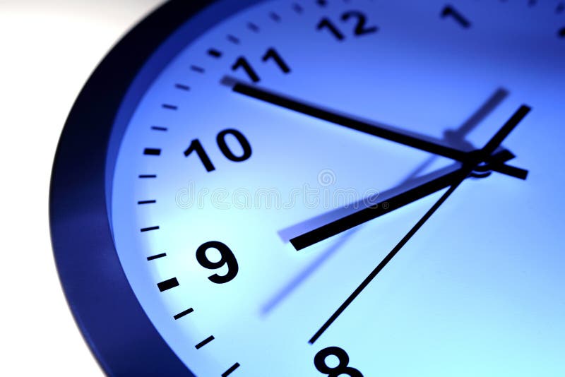 Closeup of clock face. Blue tone. Closeup of clock face. Blue tone.