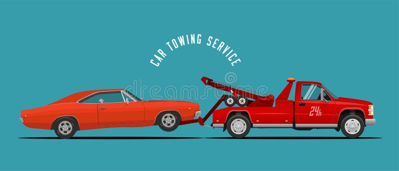 Car Towing Truck Service Illustration with towing truck and car. Ready made illustration for your business. Vector EPS 10 Illustration. Car Towing Truck Service Illustration with towing truck and car. Ready made illustration for your business. Vector EPS 10 Illustration.