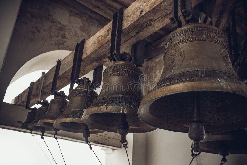 Ρωσικά κουδούνια εκκλησιών στοκ εικόνα Ρωσικά κουδούνια εκκλησιών στοκ εικόνα