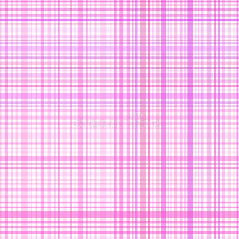 ρόδινα plaid κρητιδογραφιών λ&omeg διανυσματική απεικόνιση