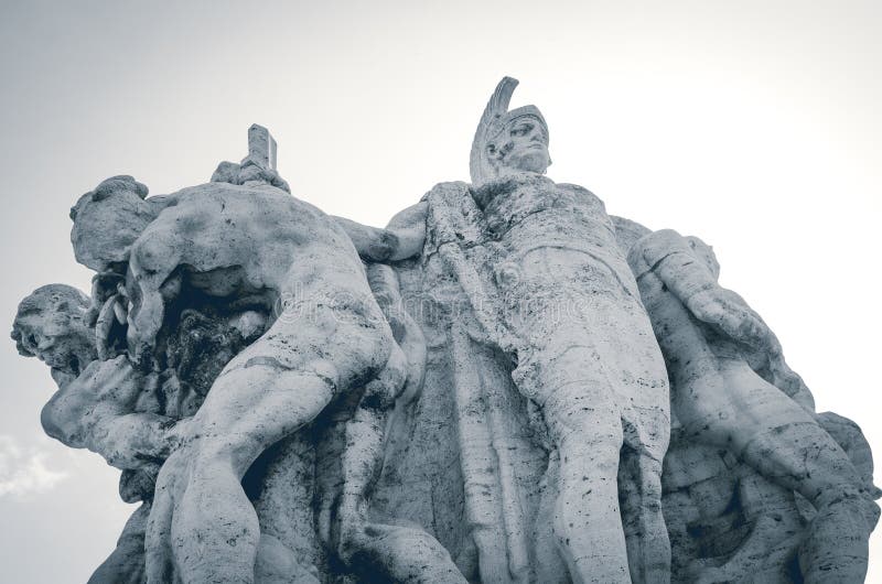 Ρώμη, Vittorio Emanuele ΙΙ γέφυρα Λεπτομέρεια ένα από το traverti στοκ εικόνες Ρώμη, Vittorio Emanuele ΙΙ γέφυρα Λεπτομέρεια ένα από το traverti στοκ εικόνες