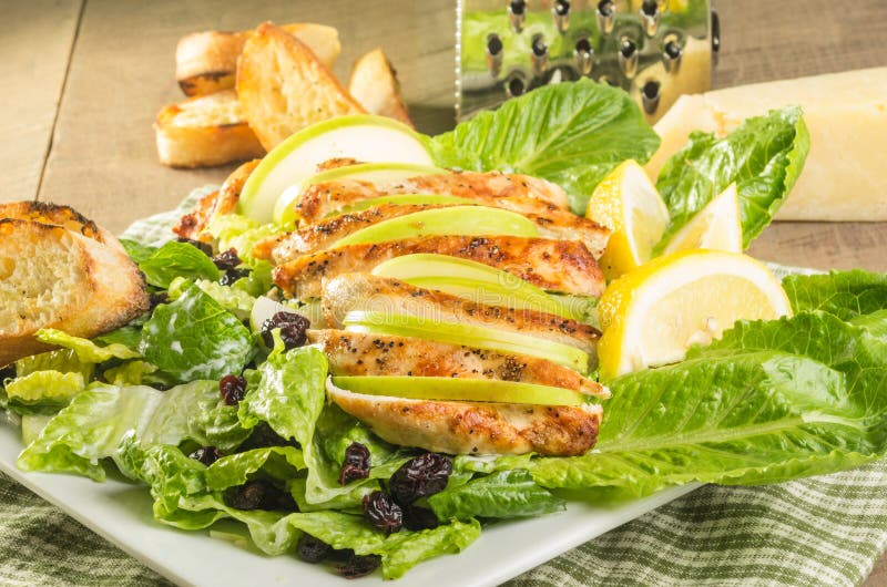 Apple cranberry chicken salad with parmesan dressing. Apple cranberry chicken salad with parmesan dressing