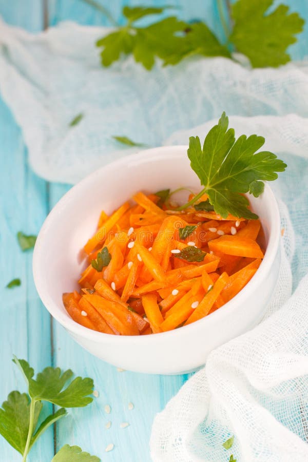 Carrot salad with sesame seeds. Carrot salad with sesame seeds