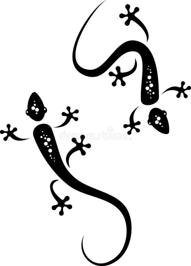 Vector illustration of a lizard design. Black and white. Vector illustration of a lizard design. Black and white.