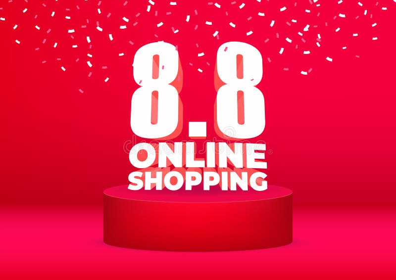 8 8 σε απευθείας σύνδεση σχέδιο αφισών ή ιπτάμενων πώλησης αγορών Σε απευθείας σύνδεση πώληση ημέρας αγορών στο κόκκινο υπόβαθρο ελεύθερη απεικόνιση δικαιώματος 8 8 σε απευθείας σύνδεση σχέδιο αφισών ή ιπτάμενων πώλησης αγορών Σε απευθείας σύνδεση πώληση ημέρας αγορών στο κόκκινο υπόβαθρο ελεύθερη απεικόνιση δικαιώματος