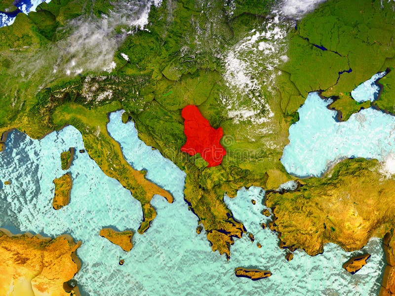 Σερβία στη διευκρινισμένη σφαίρα ελεύθερη απεικόνιση δικαιώματος