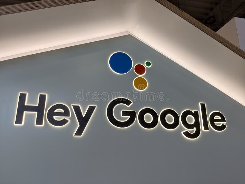 Honolulu -  March 16, 2019:  Hey Google Sign.  Close-up of Google Home, Mini, Max, other devices, and Logo on Display inside Best Buy Store.  Google LLC is an American multinational technology company that specializes in Internet-related services and products, which include online advertising technologies, search engine, cloud computing, software, and hardware, speaker, icon, web, symbol, business, plus, white, media, browser, page, connection, website, editorial, illustrative, logotype, paper, brand, design, modern, cut, communication, www, gmail, social, app, marketing, button, network, application, android, closeup. Honolulu -  March 16, 2019:  Hey Google Sign.  Close-up of Google Home, Mini, Max, other devices, and Logo on Display inside Best Buy Store.  Google LLC is an American multinational technology company that specializes in Internet-related services and products, which include online advertising technologies, search engine, cloud computing, software, and hardware, speaker, icon, web, symbol, business, plus, white, media, browser, page, connection, website, editorial, illustrative, logotype, paper, brand, design, modern, cut, communication, www, gmail, social, app, marketing, button, network, application, android, closeup