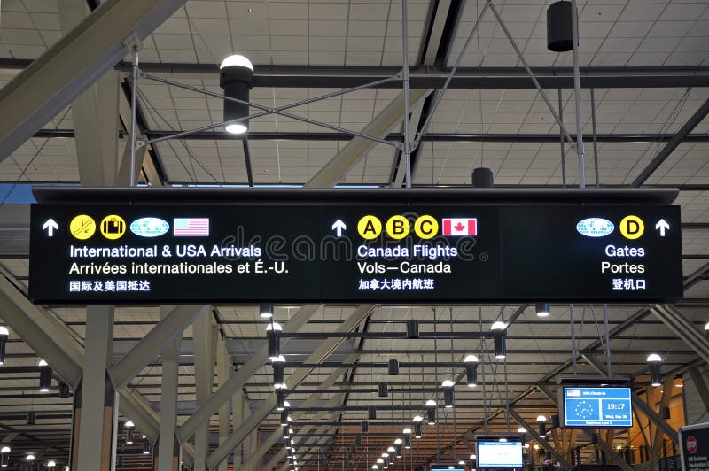 Airport sign in Vancouver Canada. Airport sign in Vancouver Canada