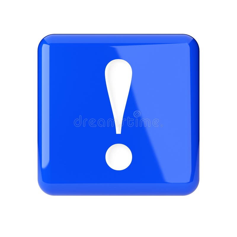 Icon with exclamation mark isolated on white background. Icon with exclamation mark isolated on white background