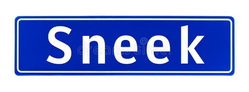 Σημάδι ορίου πόλεων Sneek, οι Κάτω Χώρες στοκ φωτογραφίες Σημάδι ορίου πόλεων Sneek, οι Κάτω Χώρες στοκ φωτογραφίες