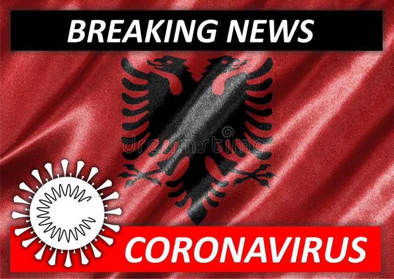 σημαία της αλβανίας διανυσματική απεικόνιση