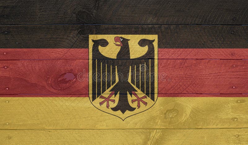 Σημαία της Γερμανίας σε ξύλινες σανίδες με καρφιά στοκ φωτογραφίες με δικαίωμα ελεύθερης χρήσης