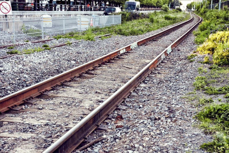 Σιδηροδρομικές γραμμές τραίνων στοκ φωτογραφίες Σιδηροδρομικές γραμμές τραίνων στοκ φωτογραφίες