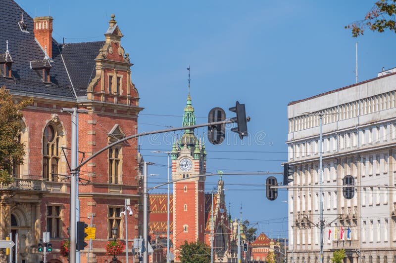 σιδηροδρομικός σταθμός gdansk glowa. κεντρικός σιδηροδρομικός σταθμός. όμορφο κτίριο στοκ φωτογραφίες