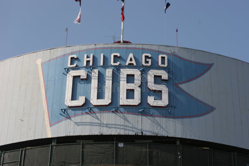 Σικάγο - το Σεπτέμβριο του 2008: Σκηνή των Chicago Cubs στον τομέα Ι Wrigley στοκ εικόνα Σικάγο - το Σεπτέμβριο του 2008: Σκηνή των Chicago Cubs στον τομέα Ι Wrigley στοκ εικόνα