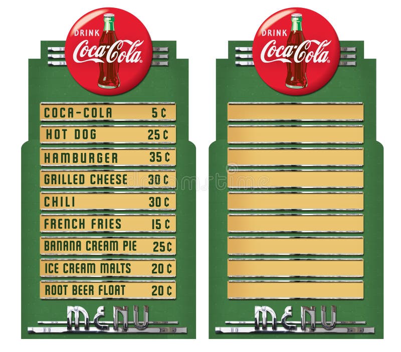 Σιντριβάνι δείπνου Vintage Coca Cola στοκ εικόνα με δικαίωμα ελεύθερης χρήσης