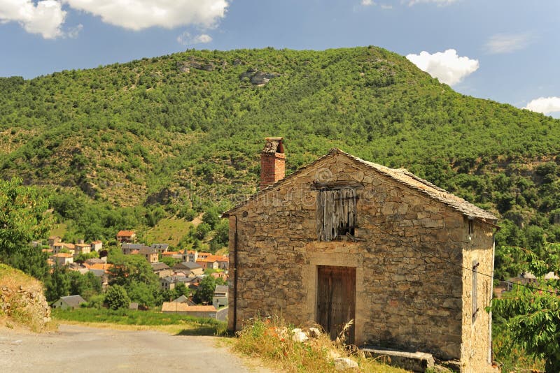 Σιταποθήκη αμπελώνων, φαράγγια du Tarn, Γαλλία στοκ φωτογραφία
