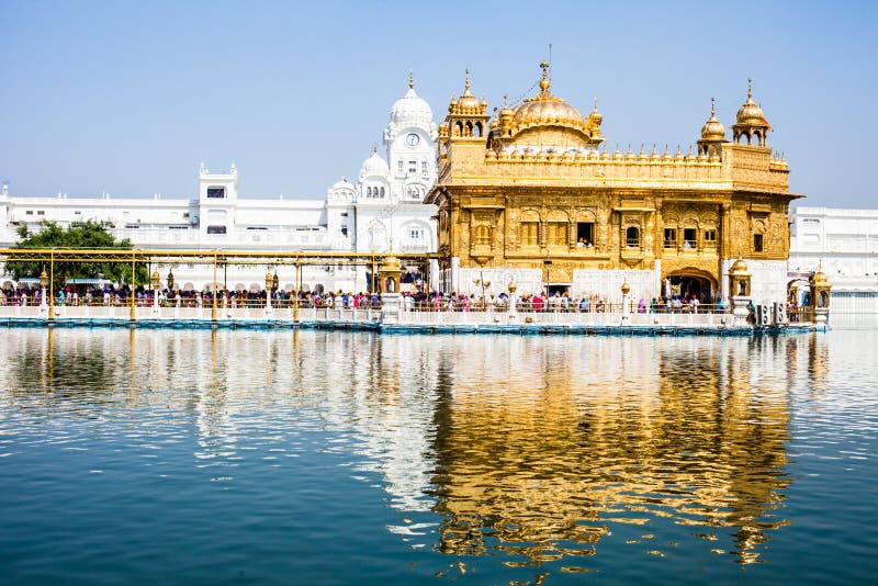 Σιχ χρυσός ναός gurdwara (Harmandir Sahib). Amritsar, Punjab, Ινδία στοκ φωτογραφία