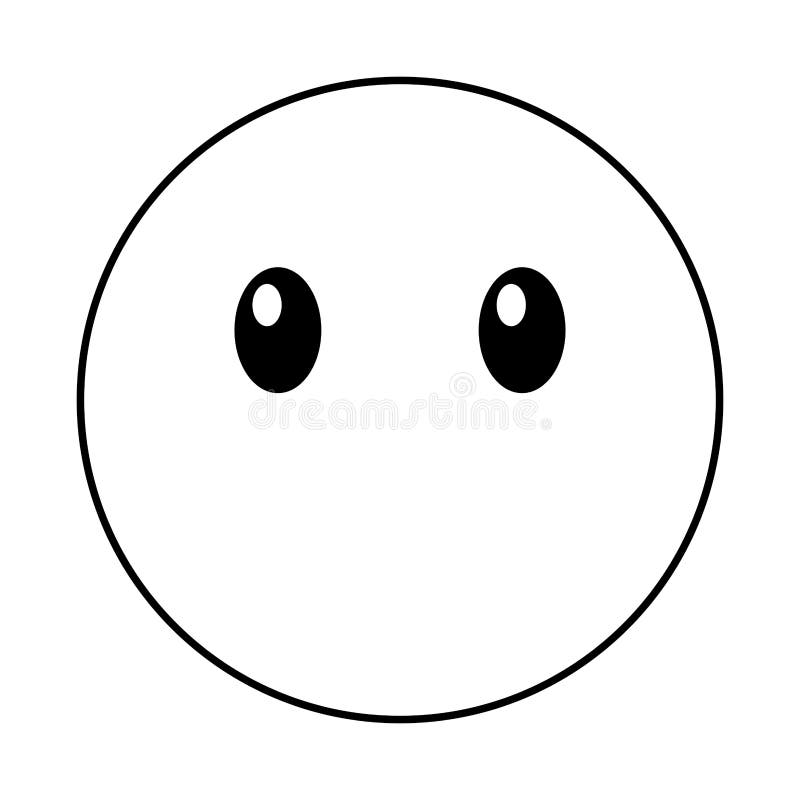 Σιωπηλό ύφος kawaii προσώπου emoticon ελεύθερη απεικόνιση δικαιώματος Σιωπηλό ύφος kawaii προσώπου emoticon ελεύθερη απεικόνιση δικαιώματος