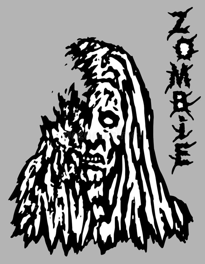Σκληρό πρόσωπο γυναικών zombie επίσης corel σύρετε το διάνυσμα απεικόνισης ελεύθερη απεικόνιση δικαιώματος Σκληρό πρόσωπο γυναικών zombie επίσης corel σύρετε το διάνυσμα απεικόνισης ελεύθερη απεικόνιση δικαιώματος
