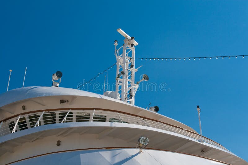 Radar system from a boat. Radar system from a boat