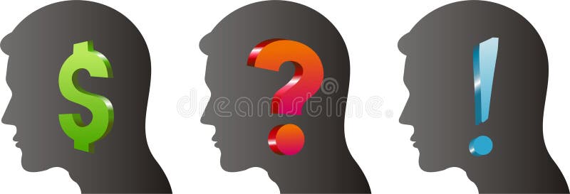 Vector image of a men thinking. Vector image of a men thinking