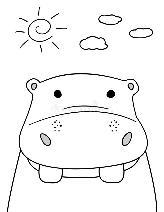 Σκίτσο Hippo Doodle με τον ήλιο και την απεικόνιση σύννεφων Διανυσματικό hippopotamus κινούμενων σχεδίων Ύφος Doodle Άγριο ζώο θη διανυσματική απεικόνιση Σκίτσο Hippo Doodle με τον ήλιο και την απεικόνιση σύννεφων Διανυσματικό hippopotamus κινούμενων σχεδίων Ύφος Doodle Άγριο ζώο θη διανυσματική απεικόνιση