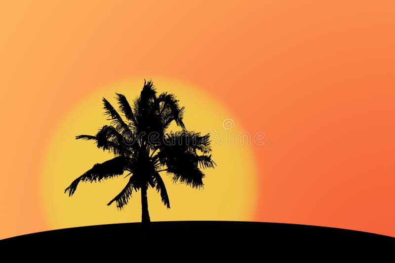 Download σκιαγραφία palmtree απεικόνιση αποθεμάτων. εικονογραφία από αυγή - 57133