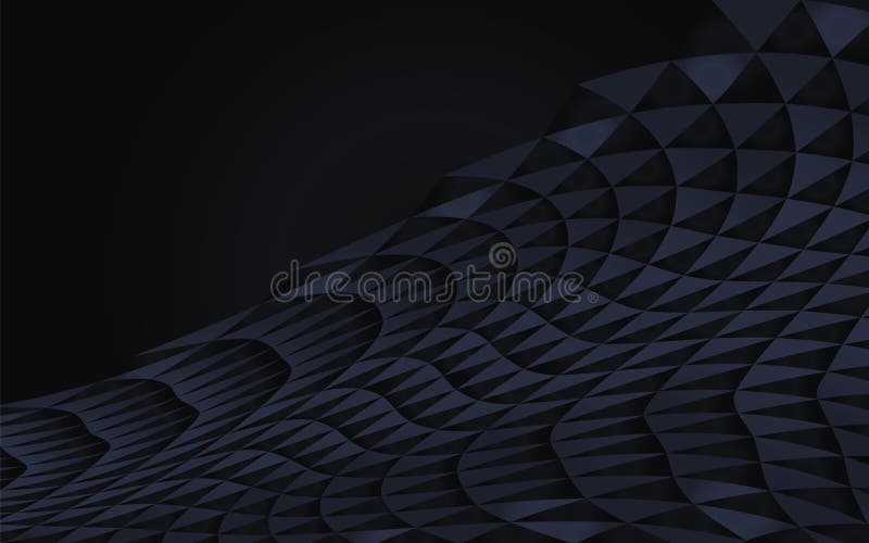 Dark blue abstract geometric curved of triangles vector reserved half-shadow wave shadow volume horizontal element object deep background. Dark blue abstract geometric curved of triangles vector reserved half-shadow wave shadow volume horizontal element object deep background