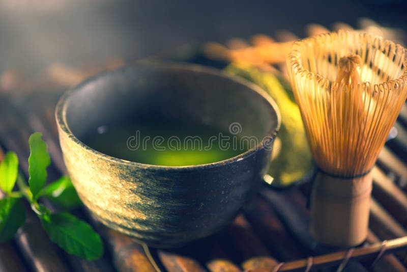 Σκόνη Matcha Οργανική πράσινη τελετή τσαγιού matcha στοκ φωτογραφίες με δικαίωμα ελεύθερης χρήσης
