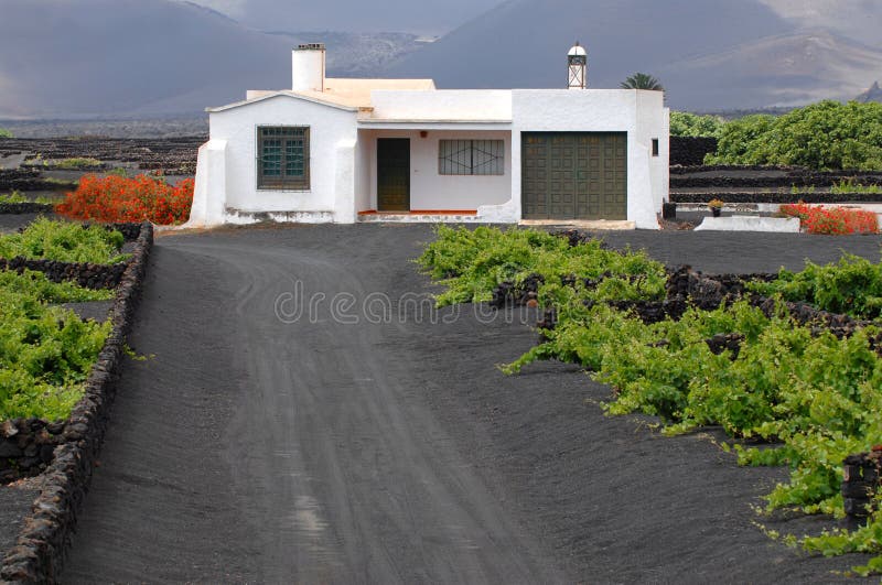 σπίτι Lanzarote χαρακτηριστικό στοκ φωτογραφίες