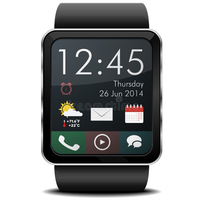 Σπίτι Smartwatch ελεύθερη απεικόνιση δικαιώματος