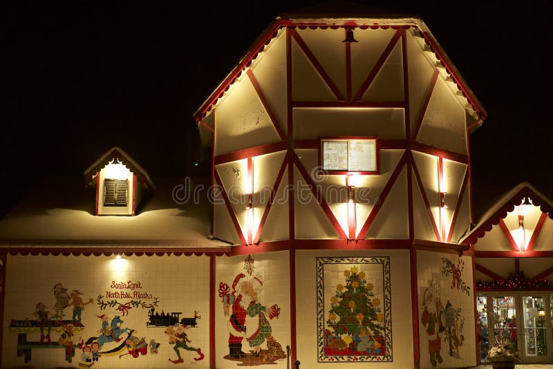 The building known as Santa house in North Pole Alaska. The building known as Santa house in North Pole Alaska.
