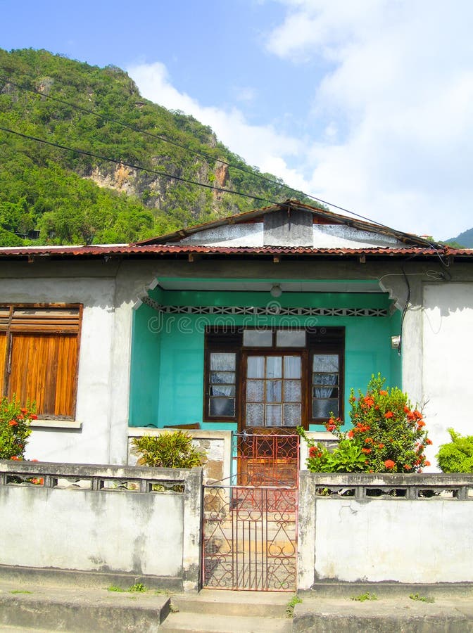 σπίτι Λουκία soufriere ST αρχιτεκτ&o στοκ εικόνα