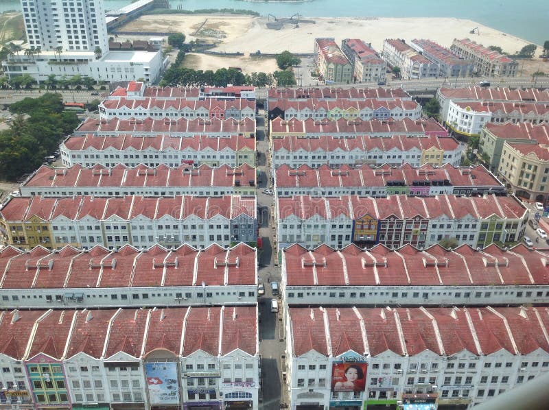 Houses neatly align in Malacca. Houses neatly align in Malacca.