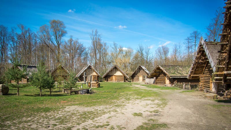 Οι οικίες του οικισμού Μπισκούπιν στοκ φωτογραφία