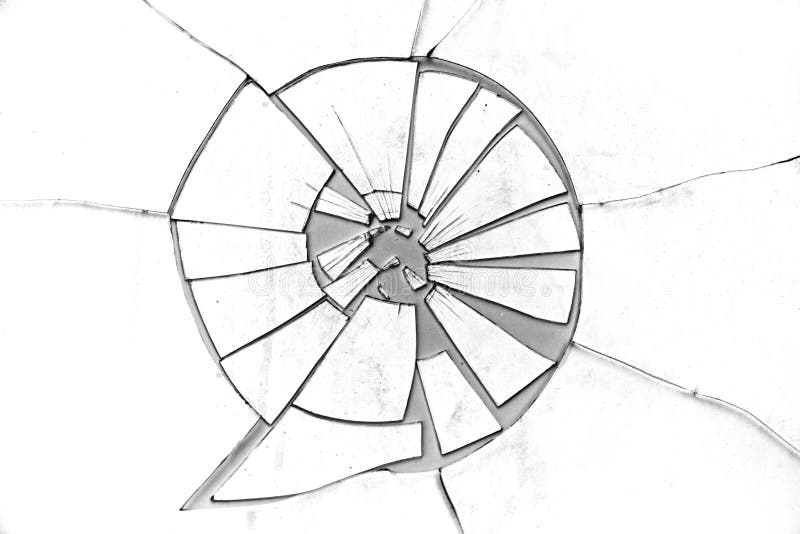 Σπασμένο στρώμα Grunge γυαλιού - στο λευκό