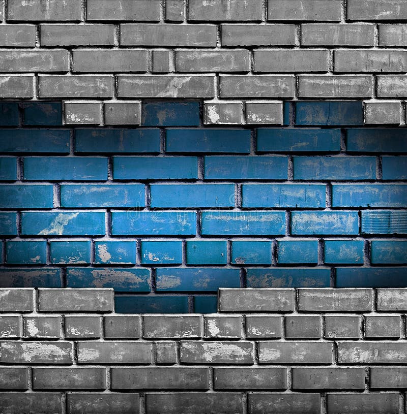 σπασμένος τούβλο τοίχος στοκ φωτογραφίες με δικαίωμα ελεύθερης χρήσης