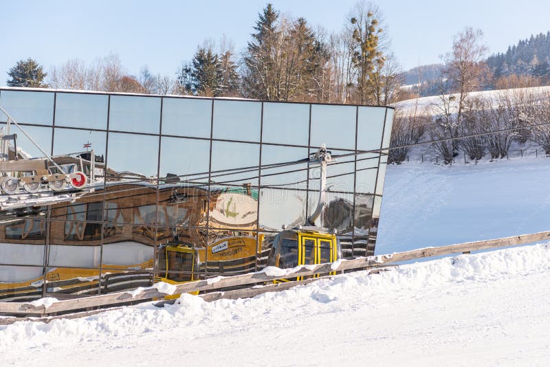 Ski station Hauser Kaibling - one of Austria`s top ski resorts: 44 ski lifts, 123 kilometres of ski runs, car park, Schladminger interlinked 4 mountains. Ski station Hauser Kaibling - one of Austria`s top ski resorts: 44 ski lifts, 123 kilometres of ski runs, car park, Schladminger interlinked 4 mountains