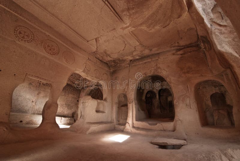 The remains of the Zelve monastery complex is located on the northern slopes of Aktepe, 1 km from Pasa Baglari and 10 km out from Goreme on the Avanos road. The remains of the Zelve monastery complex is located on the northern slopes of Aktepe, 1 km from Pasa Baglari and 10 km out from Goreme on the Avanos road.