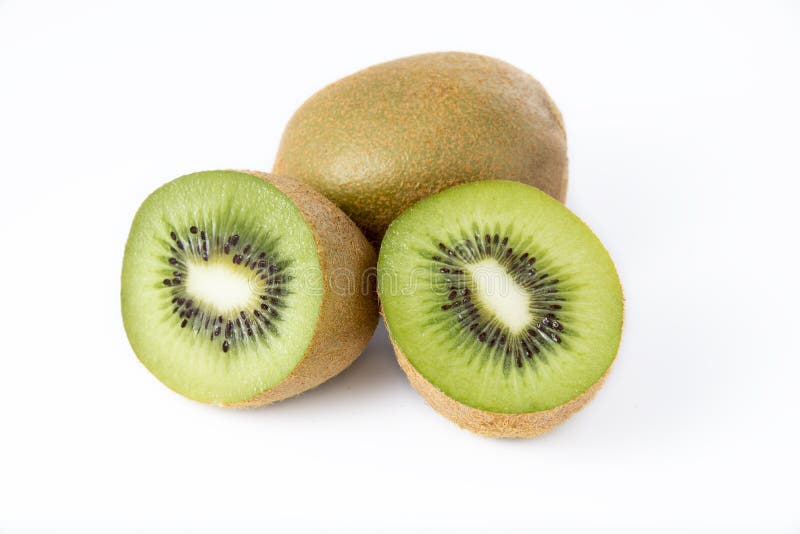 Kiwi fruit on white background. Kiwi fruit on white background