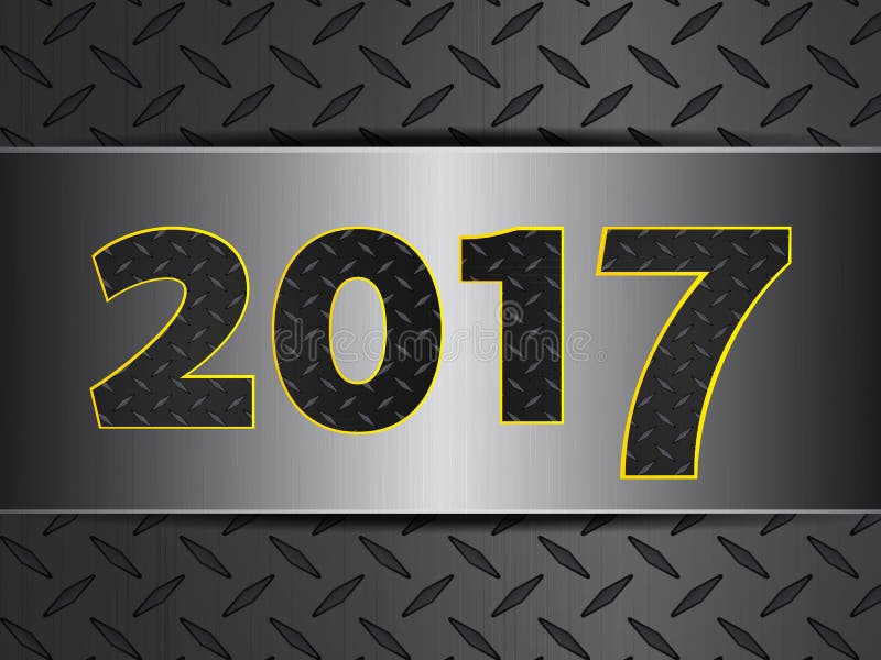 2017 στο μεταλλικό διαμάντι πέρα από τη βουρτσισμένη επιτροπή μετάλλων απεικόνιση αποθεμάτων