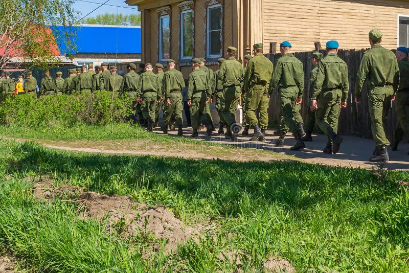 Russia. Soldiers walking on the street. Russia. Soldiers walking on the street.