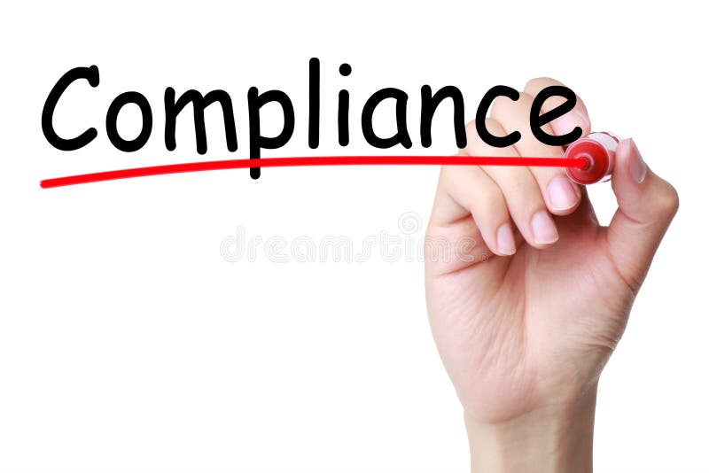 Compliance concept isolated on white background. Compliance concept isolated on white background.