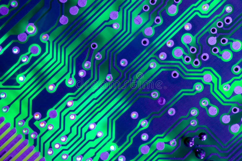 Colorful backlit circuit board illustrating the concept of connections. Colorful backlit circuit board illustrating the concept of connections.